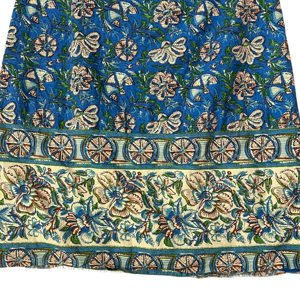 Love the Label Floral Midi Skirt Blue Size Small Tropical Hawaii Boho Maximalist - Picture 3 of 9